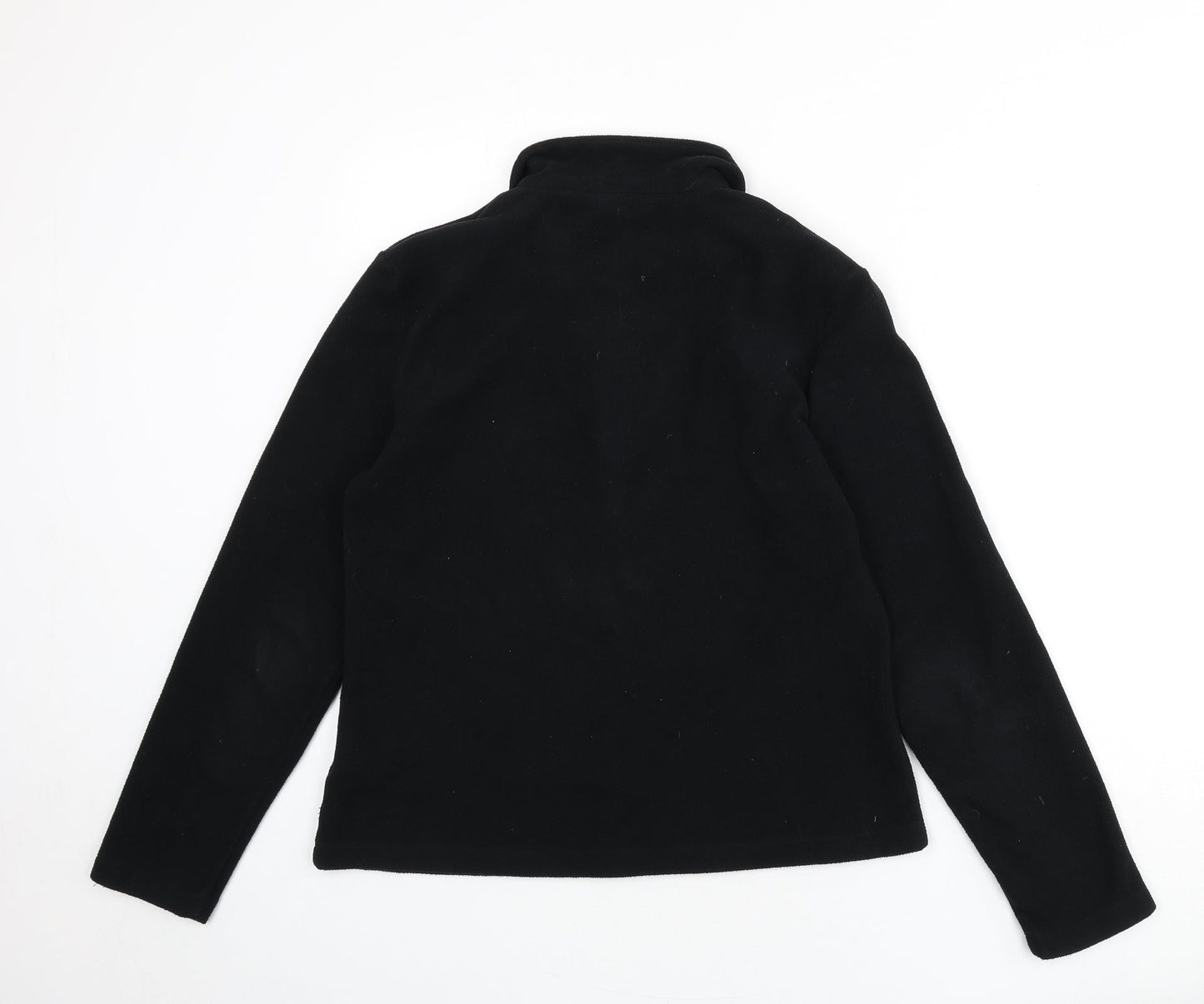 Dorothy Perkins Womens Black Polyester Pullover Sweatshirt Size 14 Zip