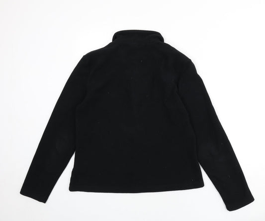 Dorothy Perkins Womens Black Polyester Pullover Sweatshirt Size 14 Zip