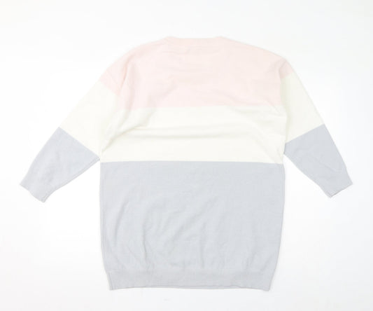 6ixty 8ight Womens Grey Round Neck Polyester Pullover Jumper Size M - Owl