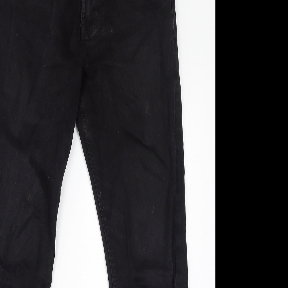 NEXT Womens Black Cotton Skinny Jeans Size 30 in L30 in Regular Zip