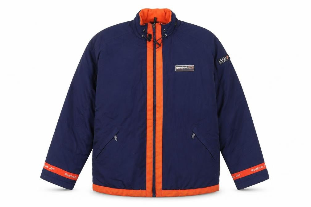 Womens UK Size L  Reebok Blue Nylon Jacket