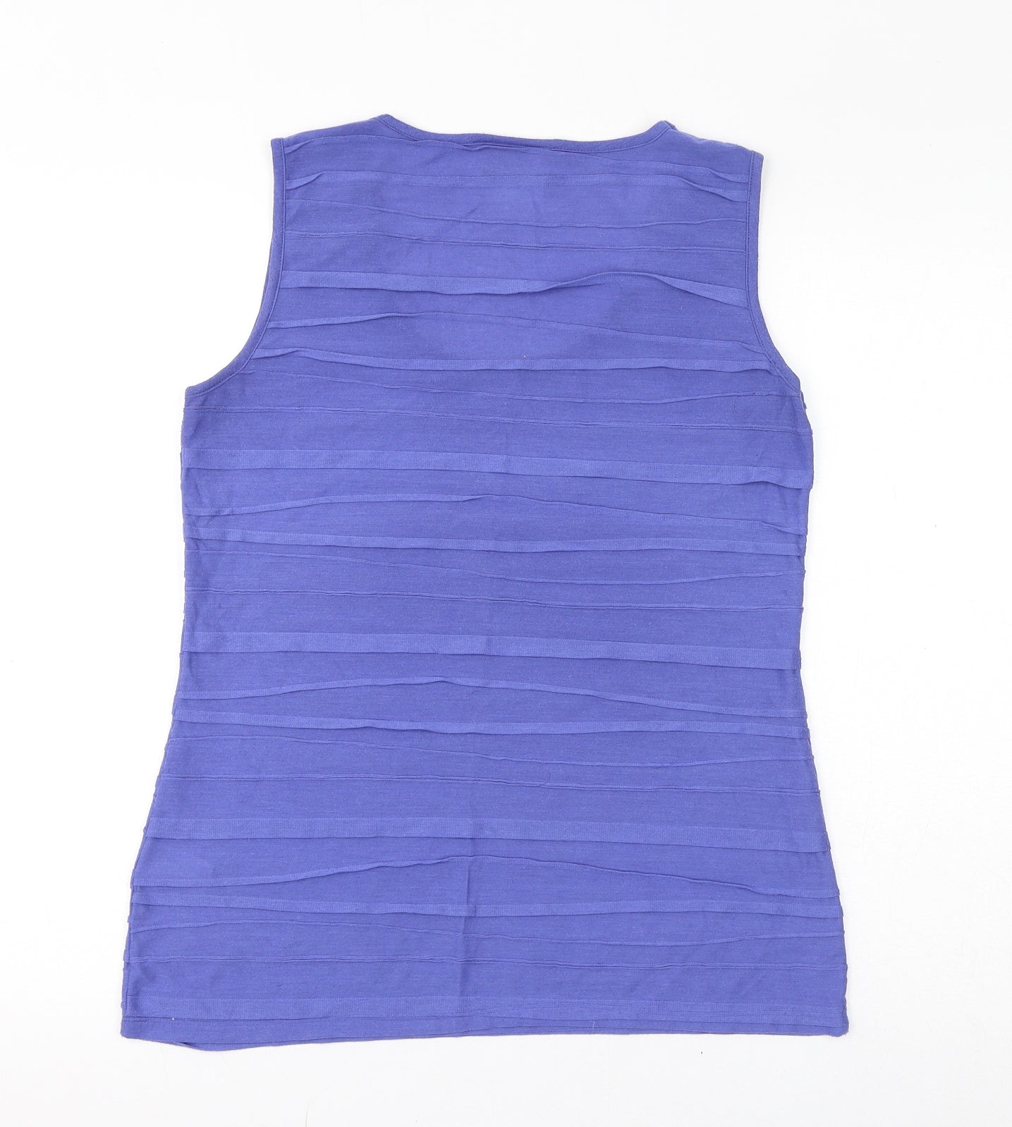Wallis Womens Purple Polyester Basic Tank Size 12 Round Neck