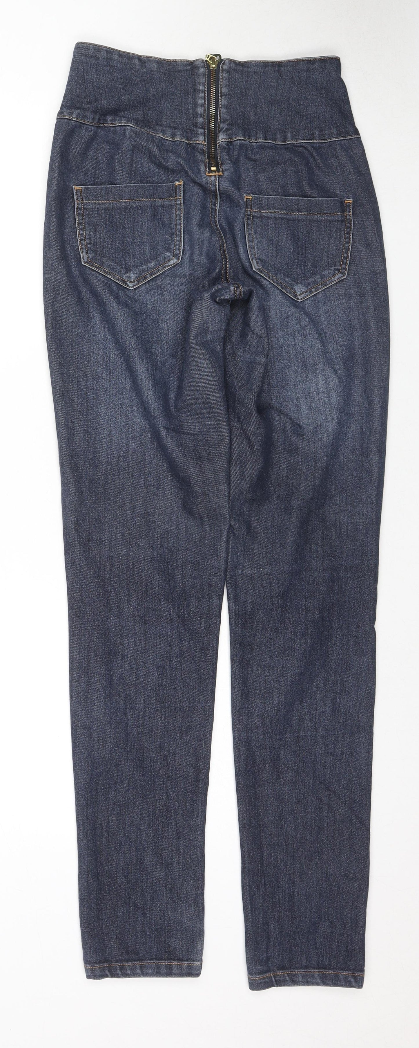 Pieces Womens Blue Cotton Skinny Jeans Size XS L31 in Regular Zip - Size XS/S