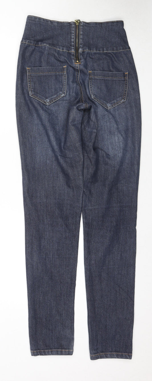 Pieces Womens Blue Cotton Skinny Jeans Size XS L31 in Regular Zip - Size XS/S