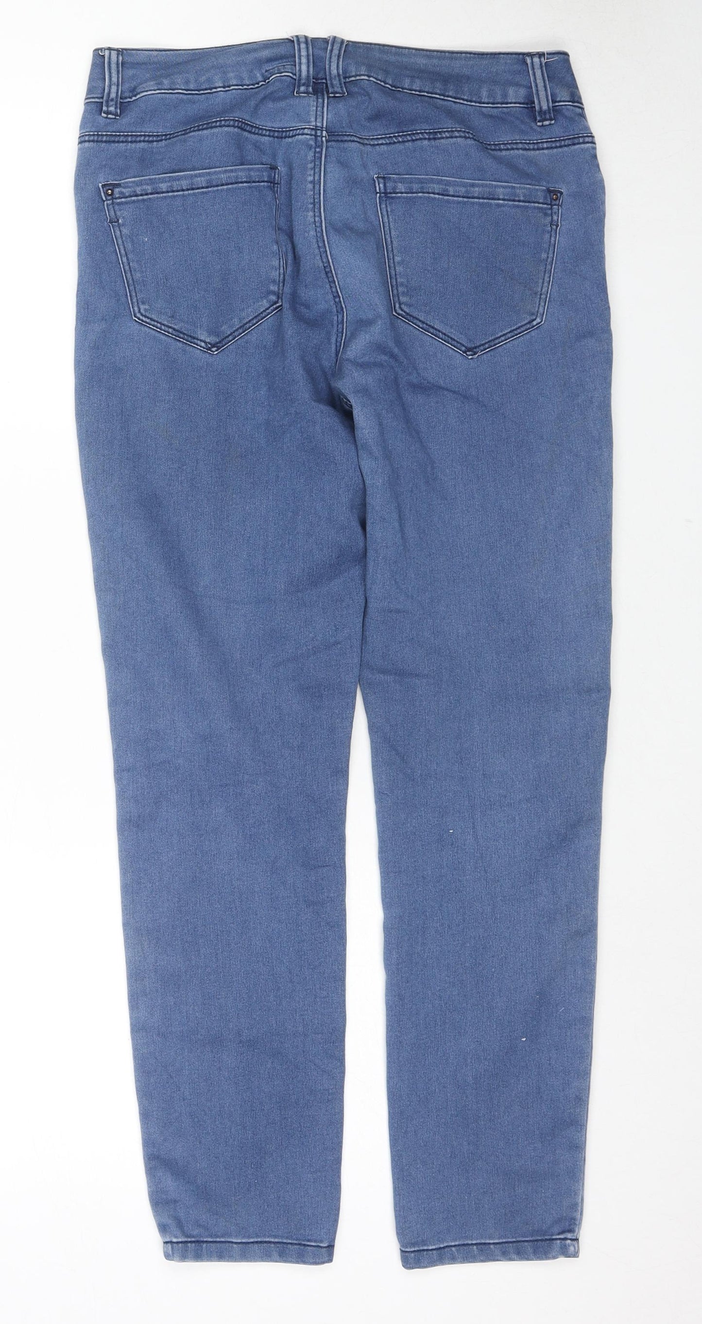 Yes Yes Womens Blue Cotton Skinny Jeans Size 10 L25 in Regular Zip