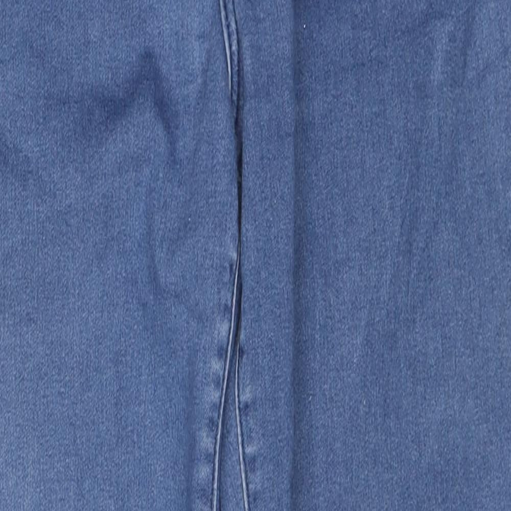 Yes Yes Womens Blue Cotton Skinny Jeans Size 10 L25 in Regular Zip
