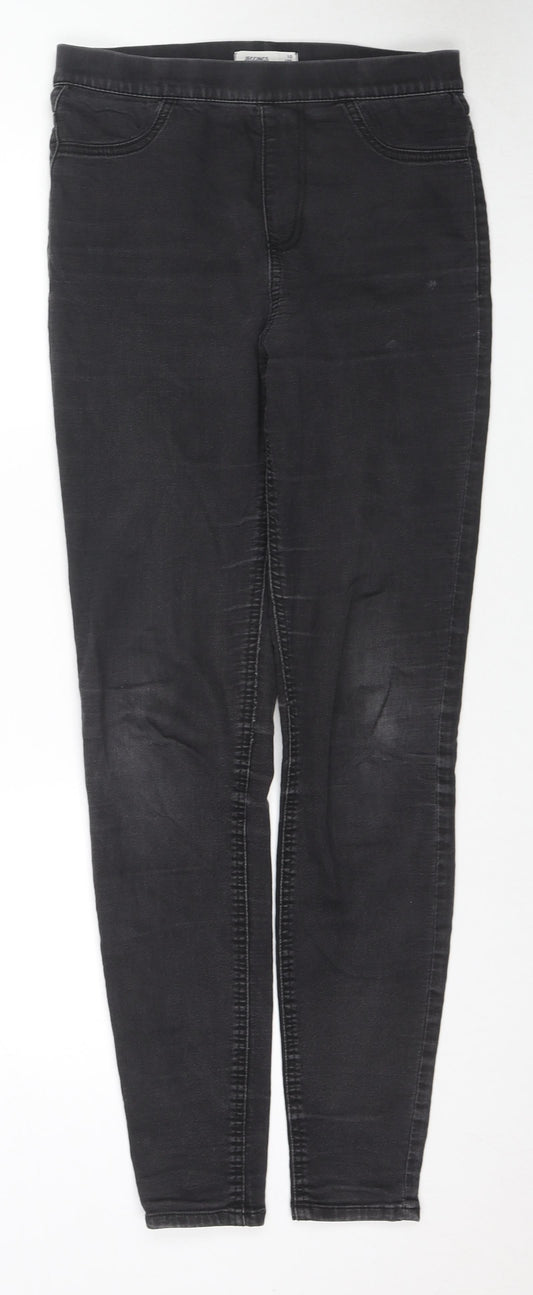 Marks and Spencer Womens Grey Cotton Jegging Jeans Size 10 L29 in Regular