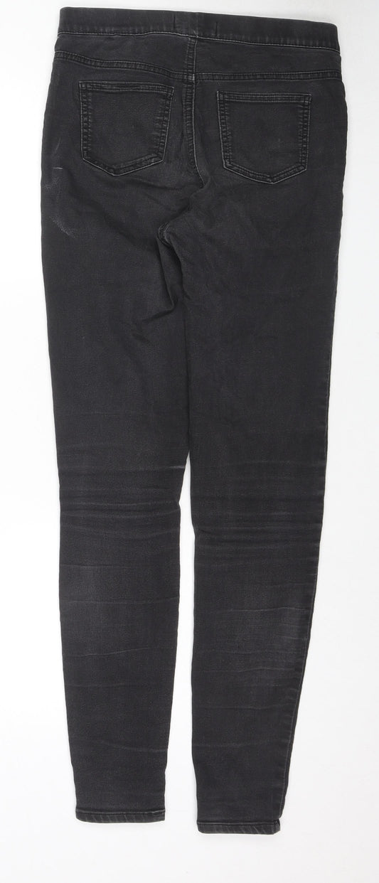 Marks and Spencer Womens Grey Cotton Jegging Jeans Size 10 L29 in Regular