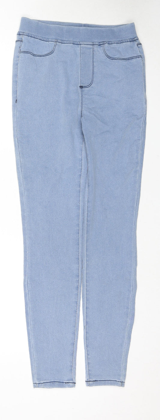 City Comfort Womens Blue Cotton Jegging Jeans Size 8 L28 in Regular