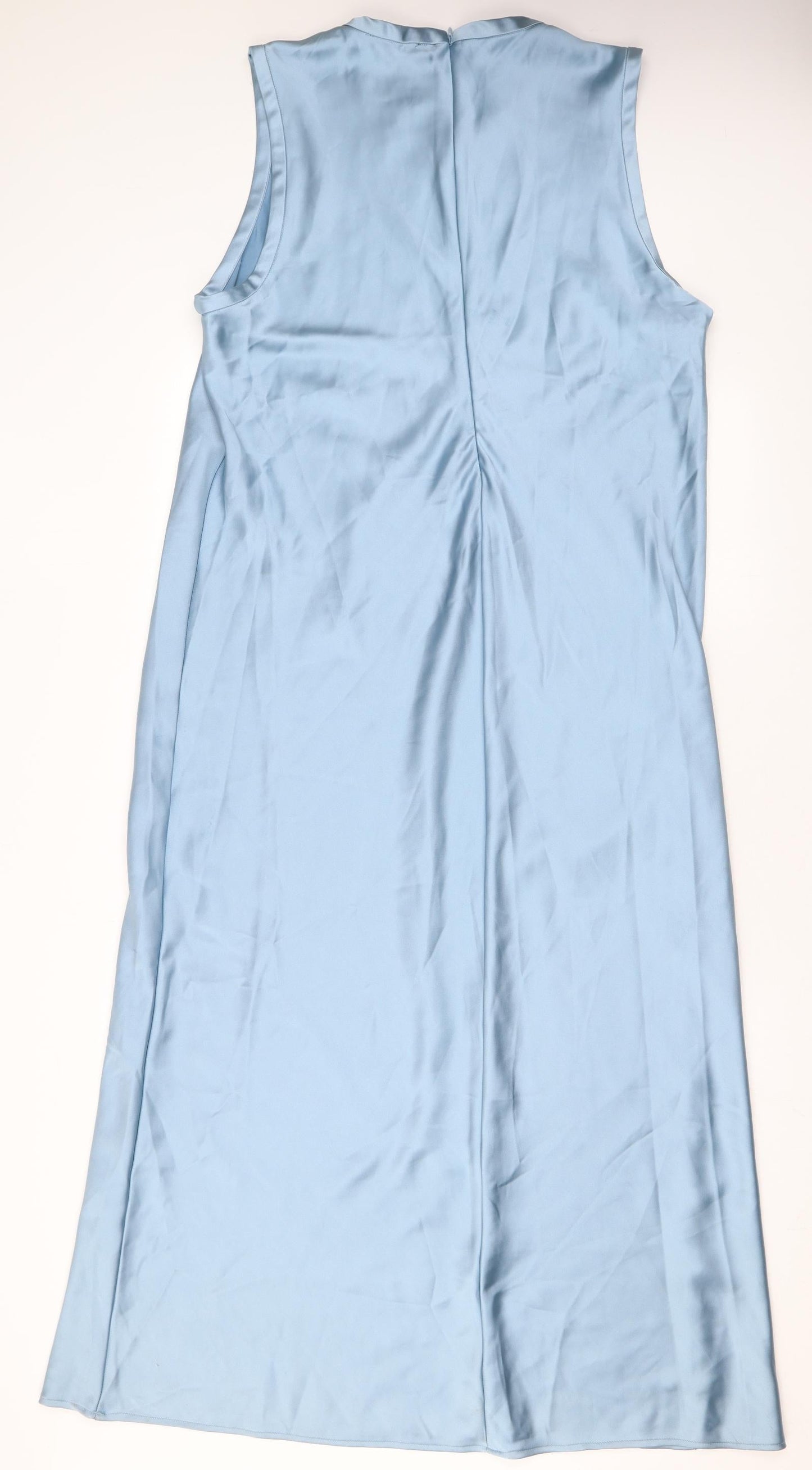Zara Womens Blue Polyester Maxi Size XL Round Neck Zip