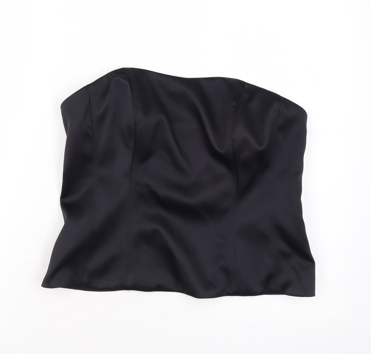 Marks and Spencer Womens Black Polyester Basic Blouse Size 14 Off the Shoulder