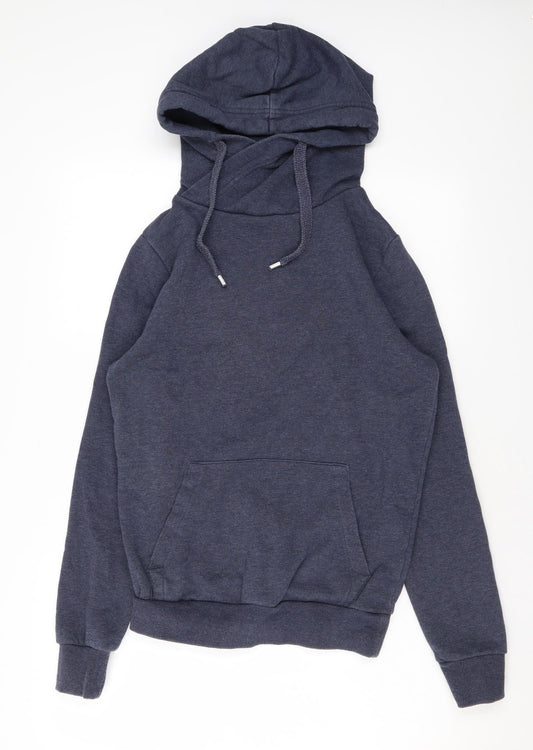 Divided by H&M Mens Blue Cotton Pullover Hoodie Size XS