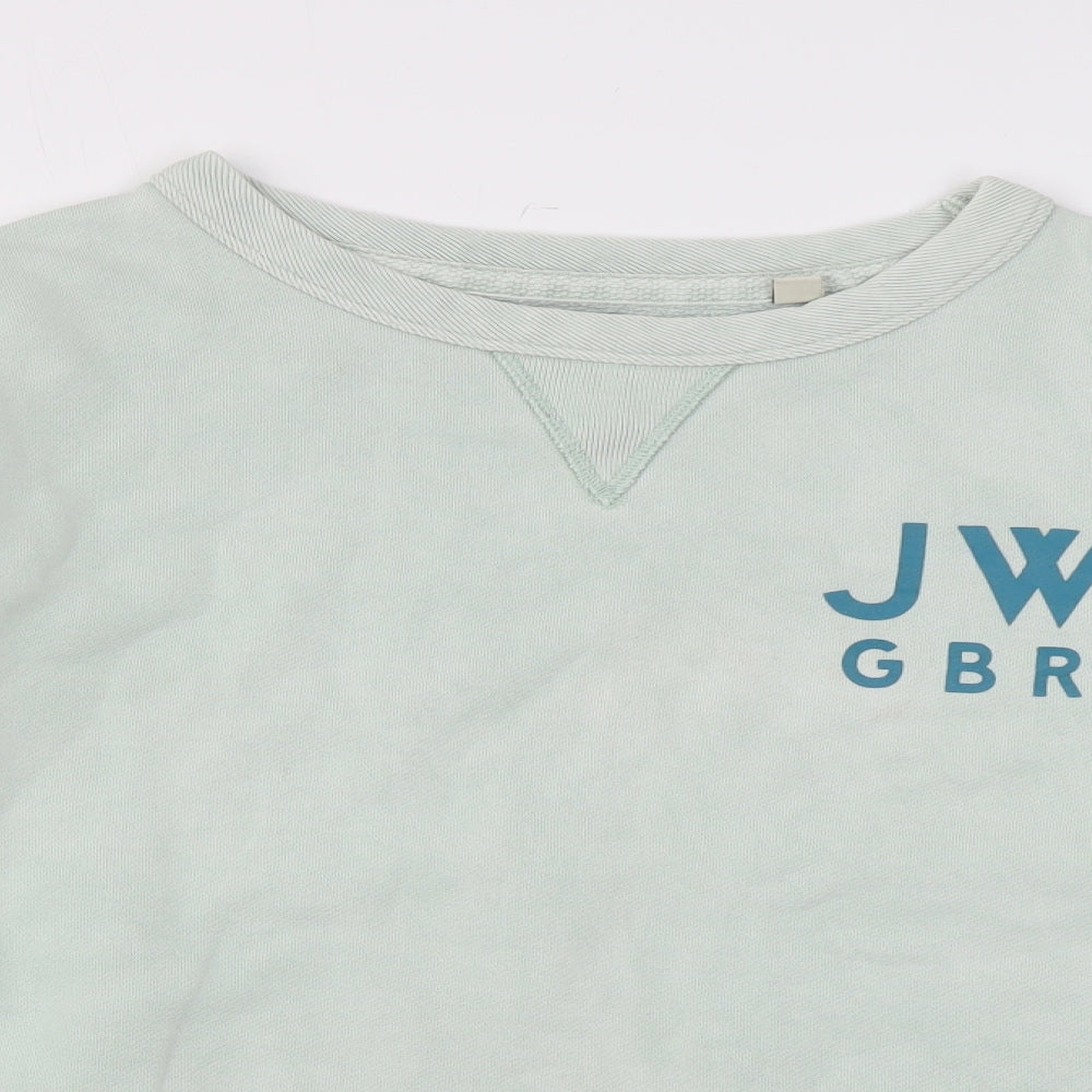 Jack Wills Womens Green Cotton Pullover Sweatshirt Size 10 Pullover