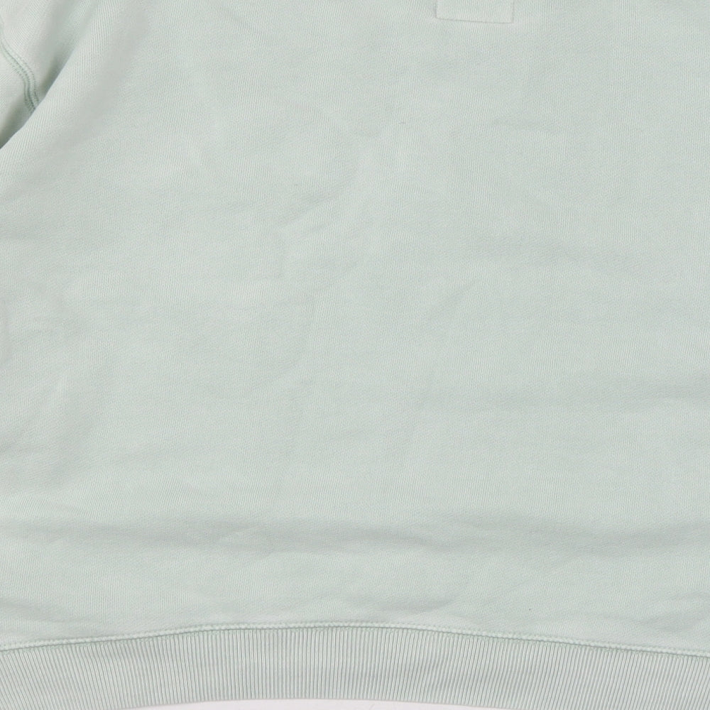 Jack Wills Womens Green Cotton Pullover Sweatshirt Size 10 Pullover