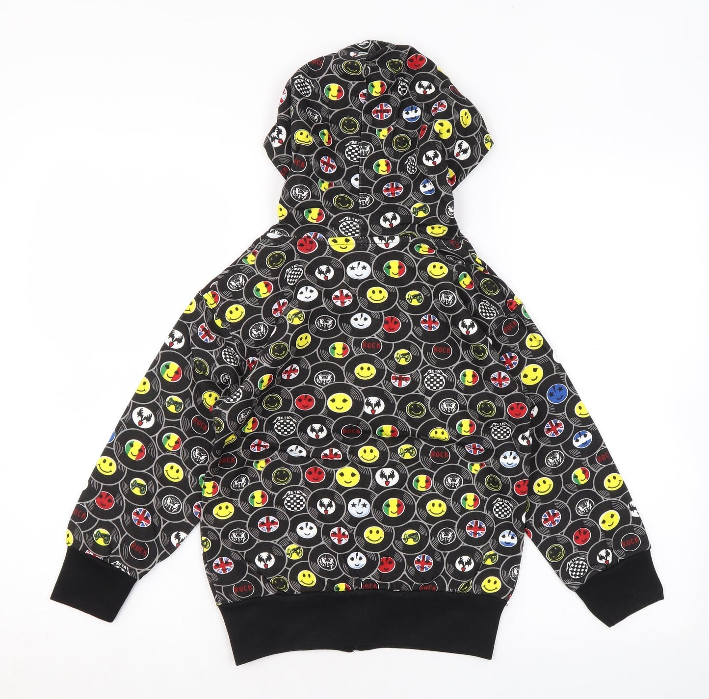 Bubble Boys Multicoloured Geometric Polyester Full Zip Hoodie Size 6 Years Zip