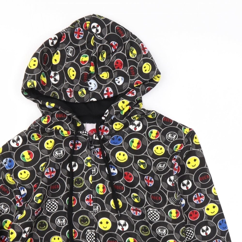 Bubble Boys Multicoloured Geometric Polyester Full Zip Hoodie Size 6 Years Zip