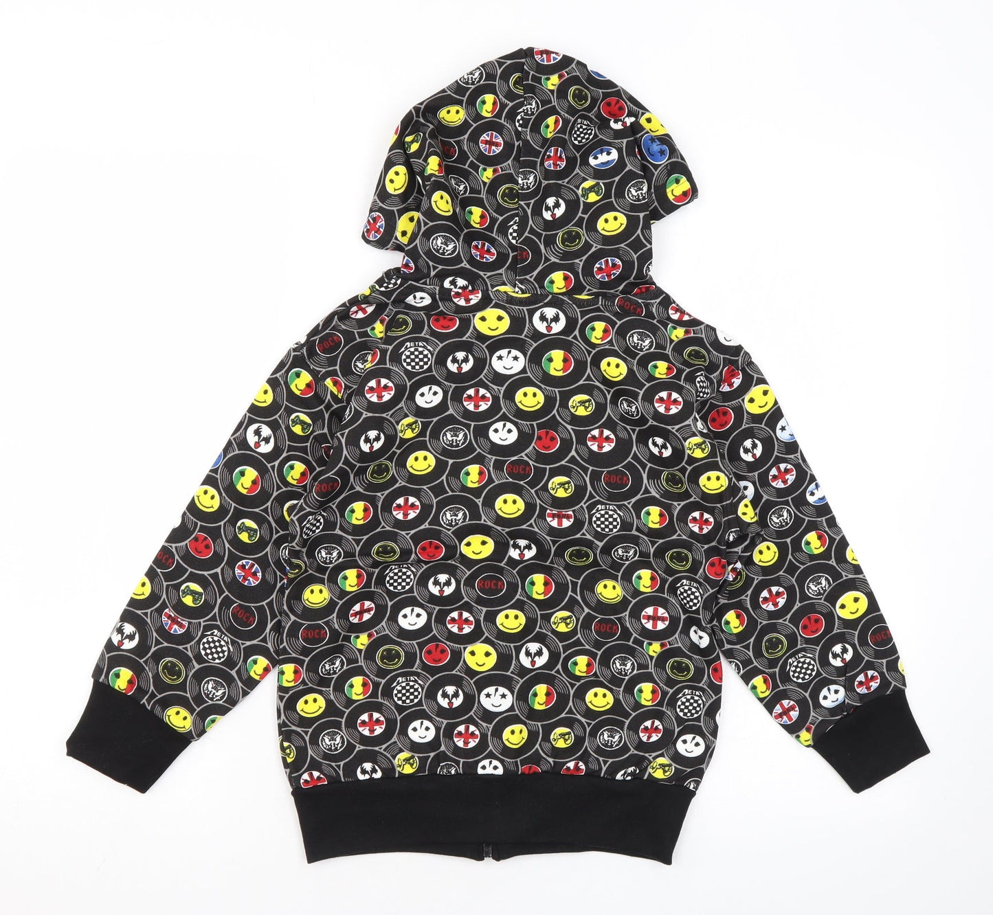Bubble Boys Multicoloured Geometric Polyester Full Zip Hoodie Size 6 Years Zip
