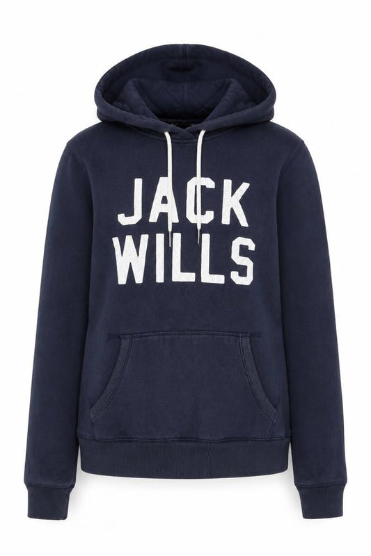 Womens UK 6 Regular Jack Wills Blue Pullover Hoodie