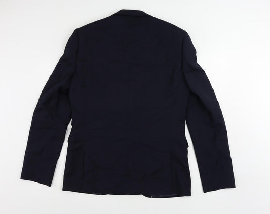 NEXT Mens Blue Wool Jacket Suit Jacket Size 42 Regular