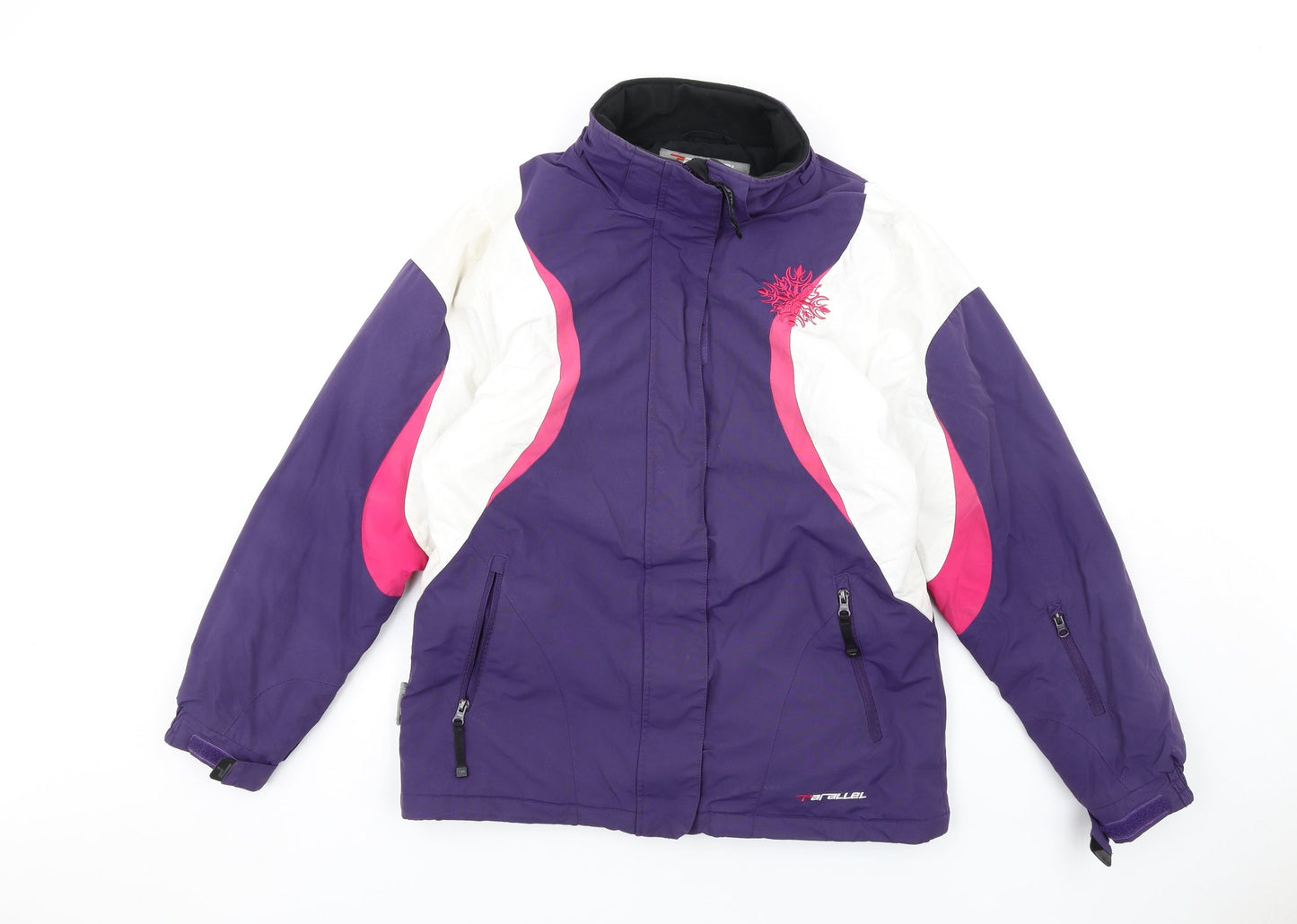 Parallel Womens Multicoloured Rain Coat Coat Size 12 Zip