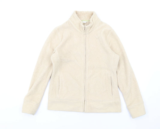 Marks and Spencer Womens Beige Jacket Size 10 Zip