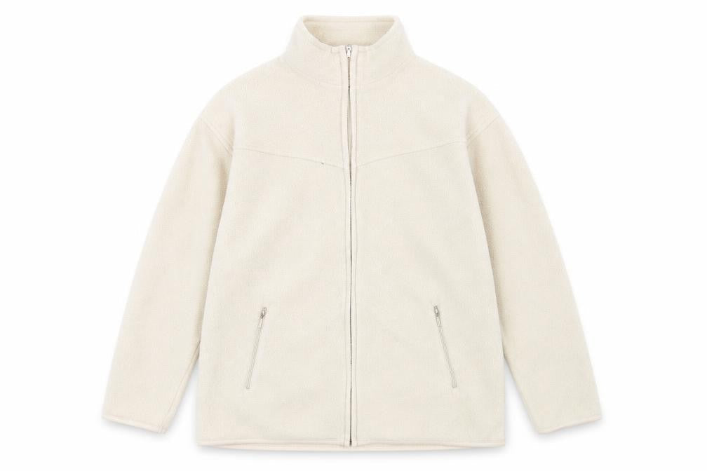EWM Womens Beige Jacket Size 14 Zip