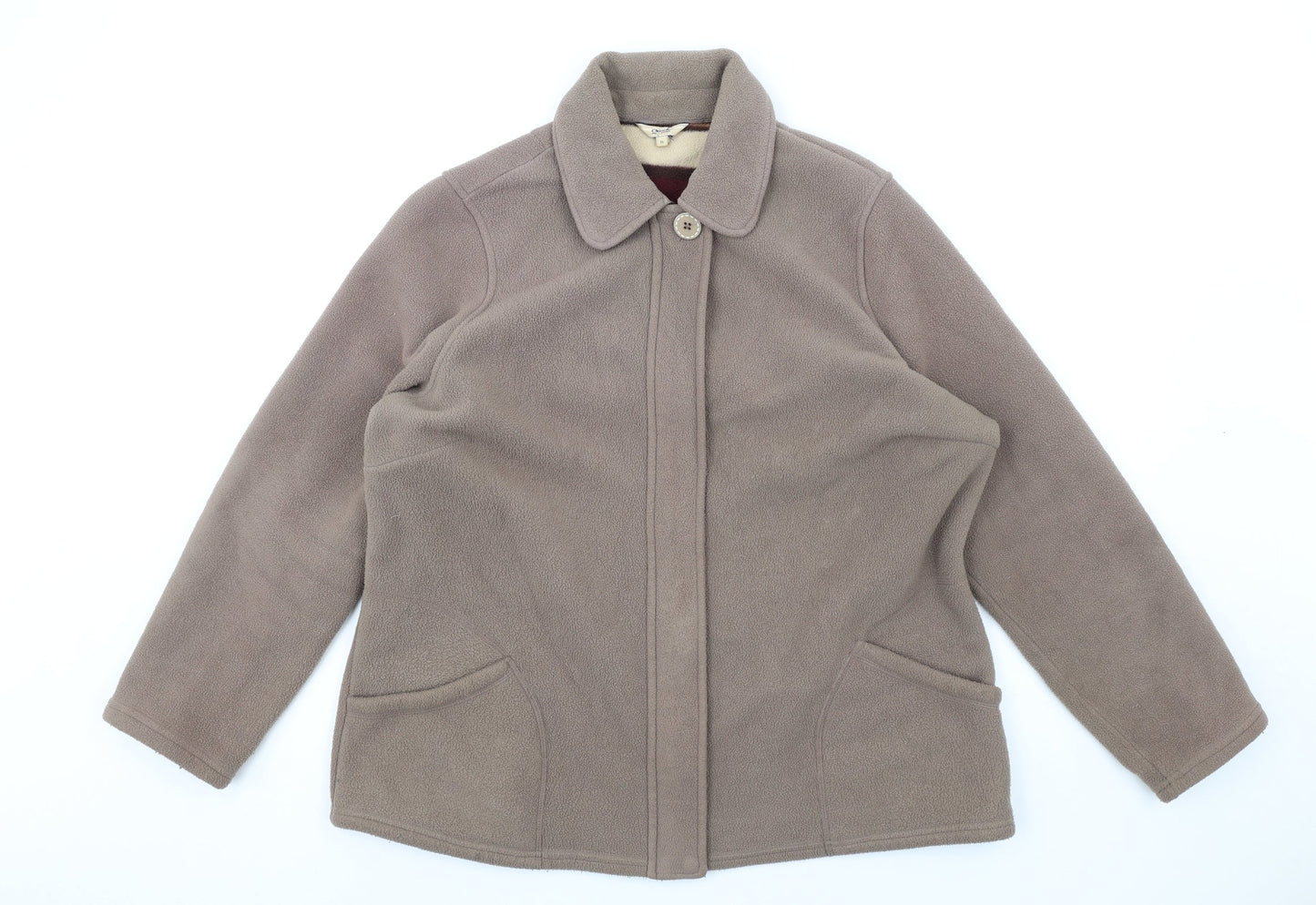Classic Womens Brown Jacket Coat Size 16 Zip