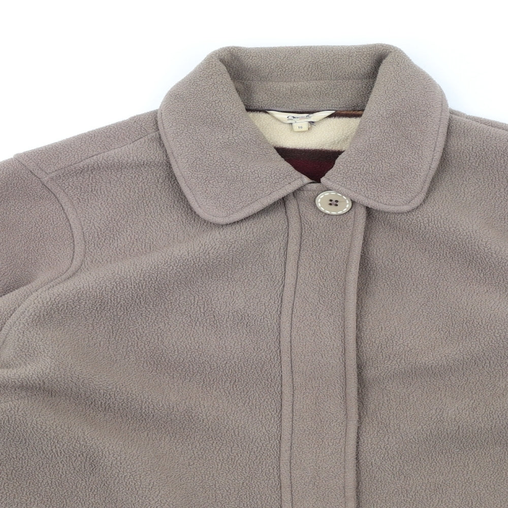 Classic Womens Brown Jacket Coat Size 16 Zip