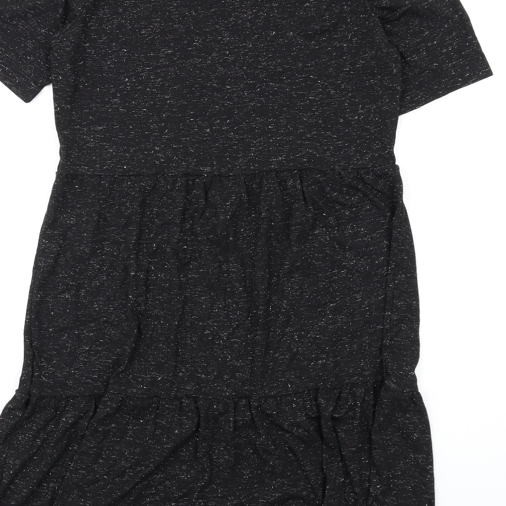 Marks and Spencer Womens Black Polyester Trapeze & Swing Size 10 Round Neck Pullover