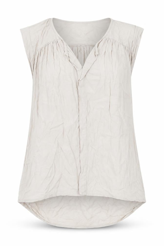 New Look Womens Beige Viscose Basic Tank Size 10 V-Neck