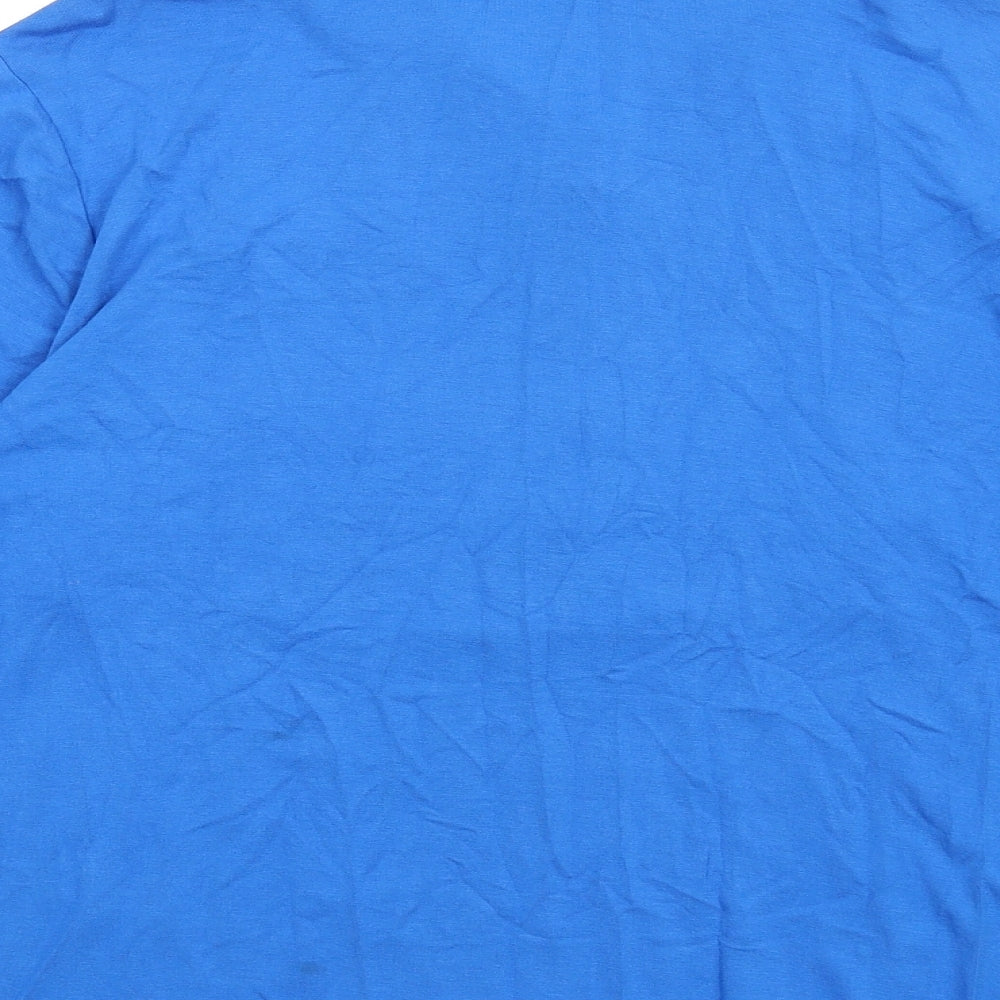 Roman Womens Blue Viscose Basic T-Shirt Size 18 Collared