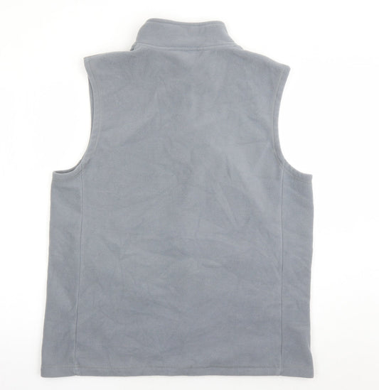 Cotton Traders Mens Grey Jacket Waistcoat Size L Zip - Pockets