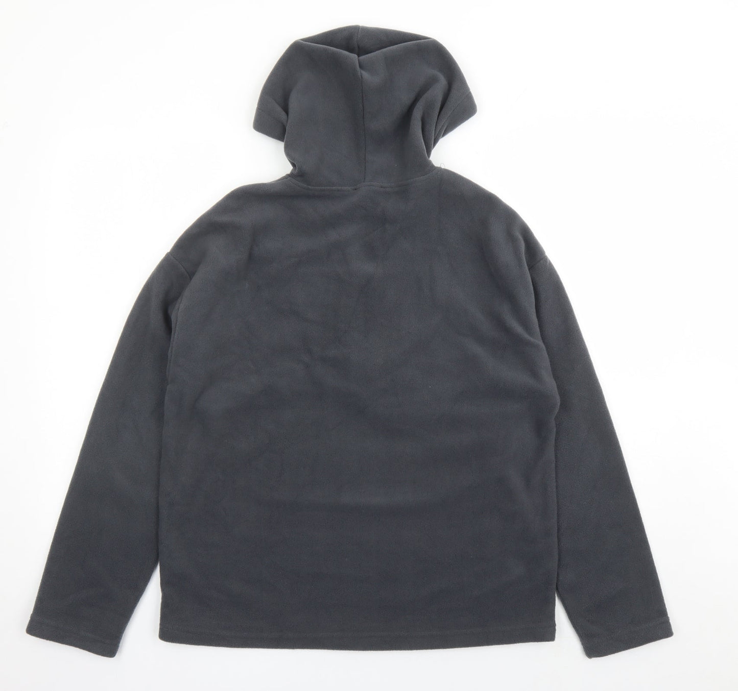 PRETTYLITTLETHING Womens Grey Polyester Pullover Hoodie Size 4 Zip