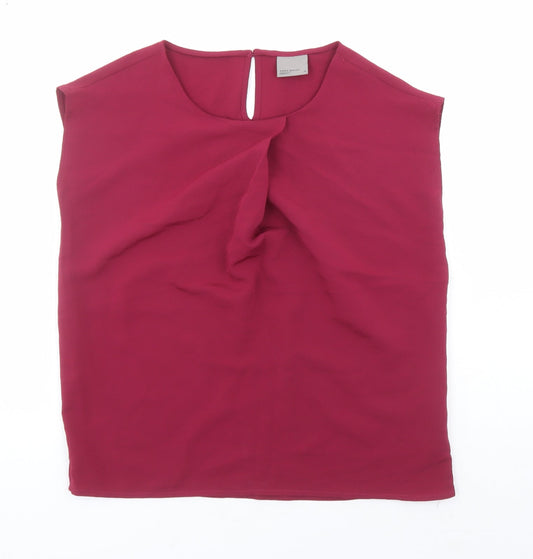 Womens UK Size XS VERO MODA Red Polyester Blouse