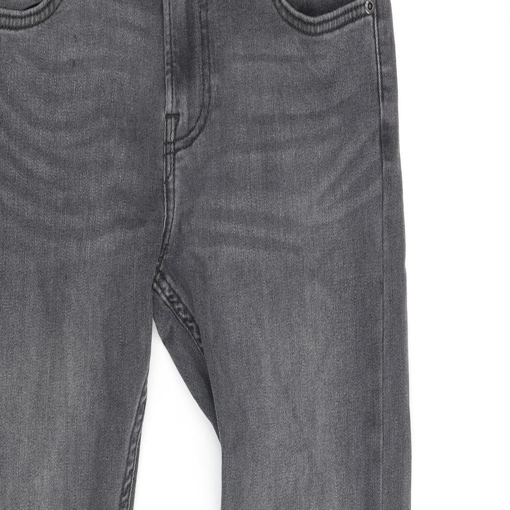 Lee Mens Grey Cotton Skinny Jeans Size 28 in L28 in Regular Zip