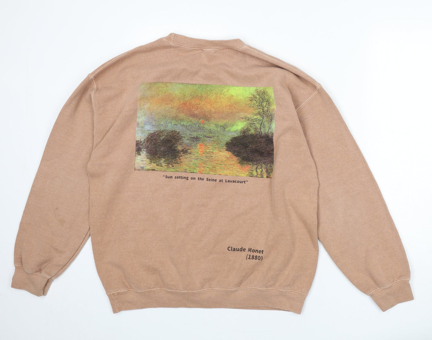 Modern Native Womens Pink Polyester Pullover Sweatshirt Size M Pullover - Claude Monet