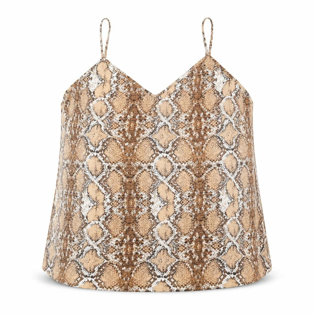 marks Womens Multicoloured Animal Print Polyester Camisole Tank Size 22 V-Neck - Snake Skin Print