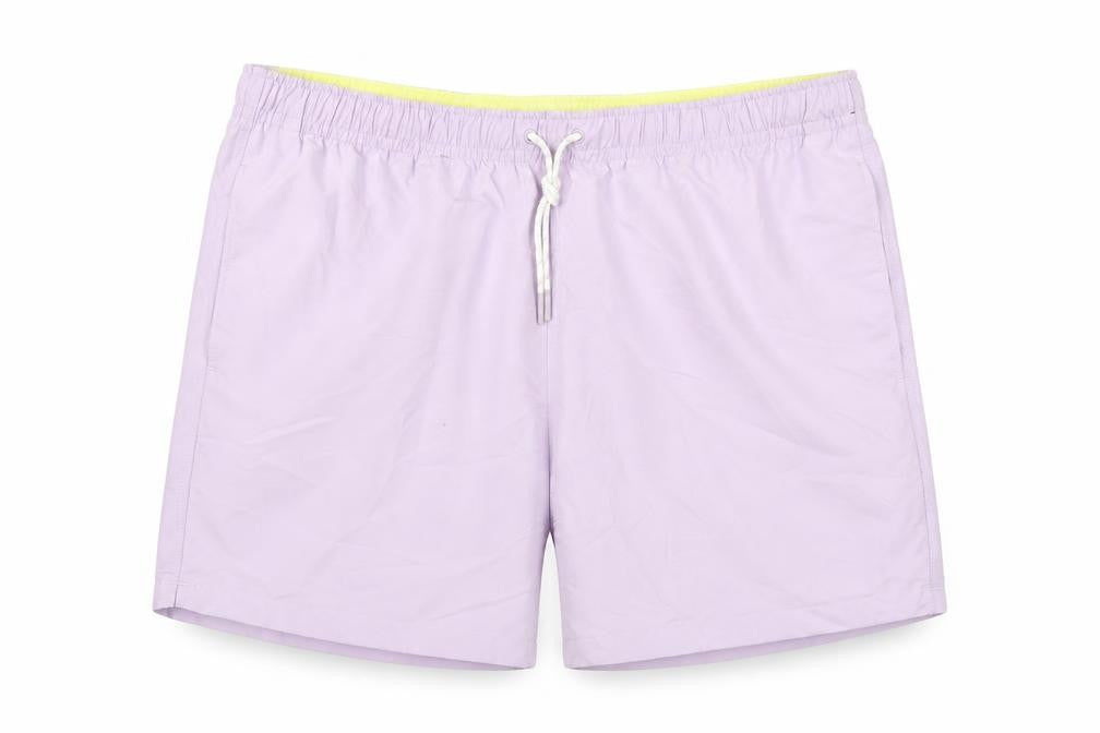 Marks and Spencer Mens Purple Polyester Bermuda Shorts Size 3XL L6 in Regular Drawstring - Swim Shorts
