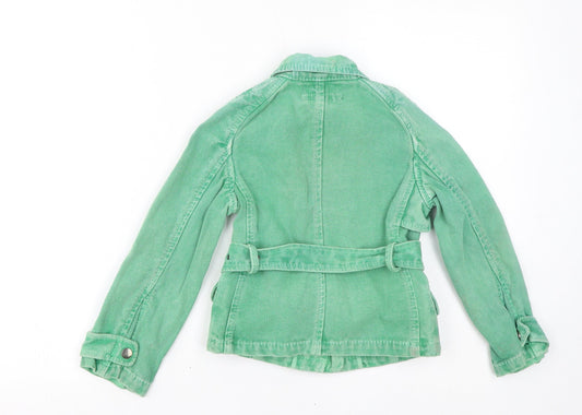French Connection Girls Green Jacket Size 6 Years Zip