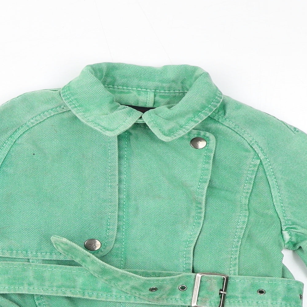 French Connection Girls Green Jacket Size 6 Years Zip