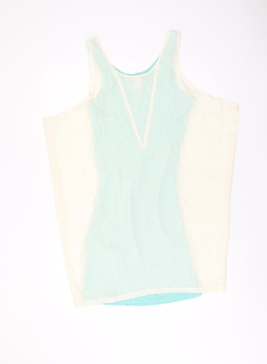 VERO MODA Womens Ivory Polyester Basic T-Shirt Size S Scoop Neck