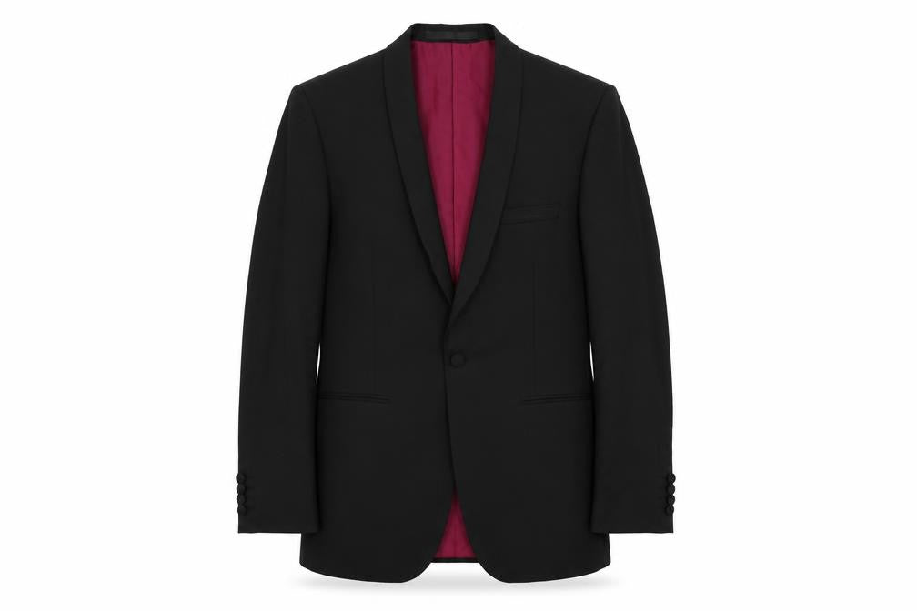 Marks and Spencer Mens Black Polyester Tuxedo Suit Jacket Size 40 Regular