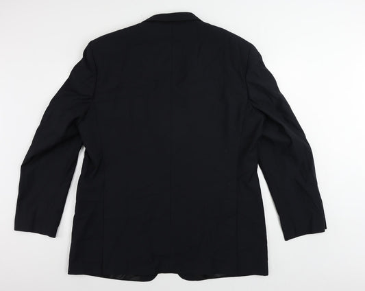 TED LAPIDUS Mens Blue Polyester Jacket Suit Jacket Size 50 Regular