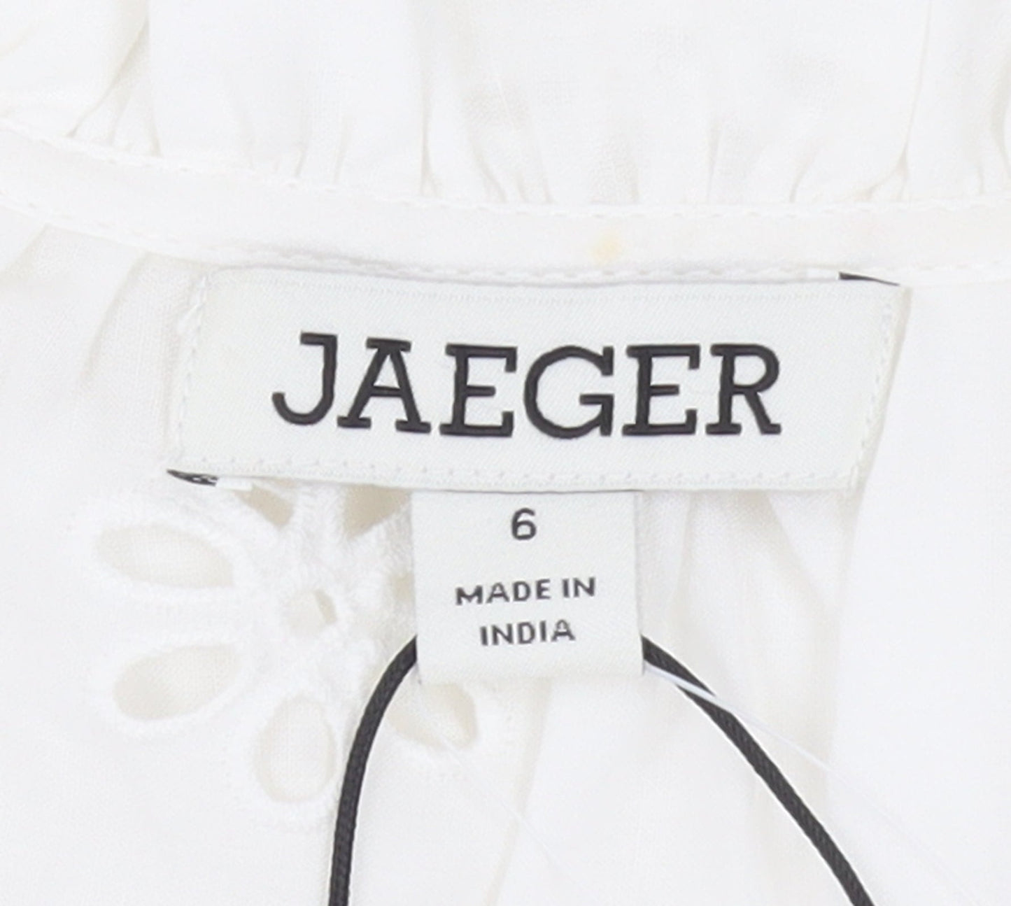 Jaeger Women's White A-Line Midi Dress Size 10