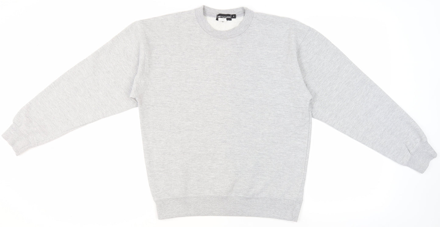 PrettyLittleThing Women's Grey Crew Neck Sweatshirt S