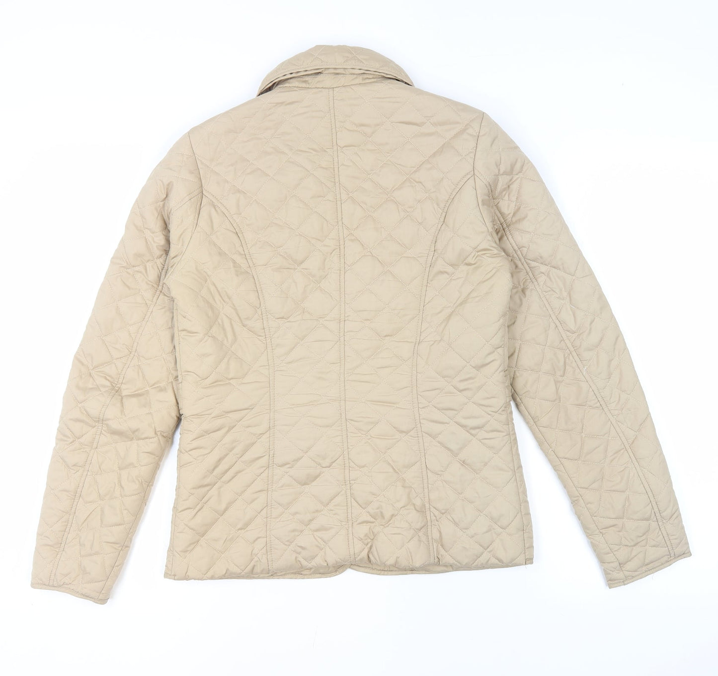 Dorothy Perkins Women Beige Quilted Jacket Size 8