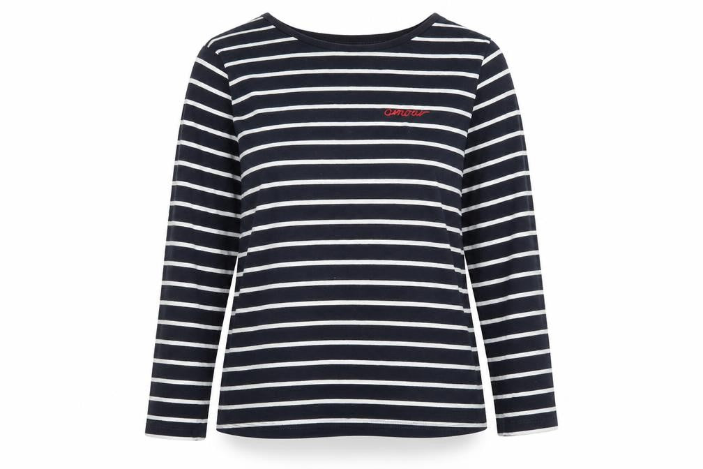 Womens UK Size S French Connection Blue Cotton T-Shirt
