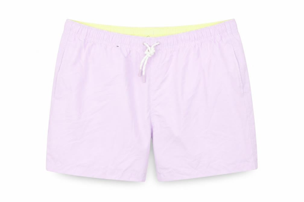 Marks and Spencer Mens Purple Polyester Bermuda Shorts Size 3XL L6 in Regular Drawstring - Swim Shorts