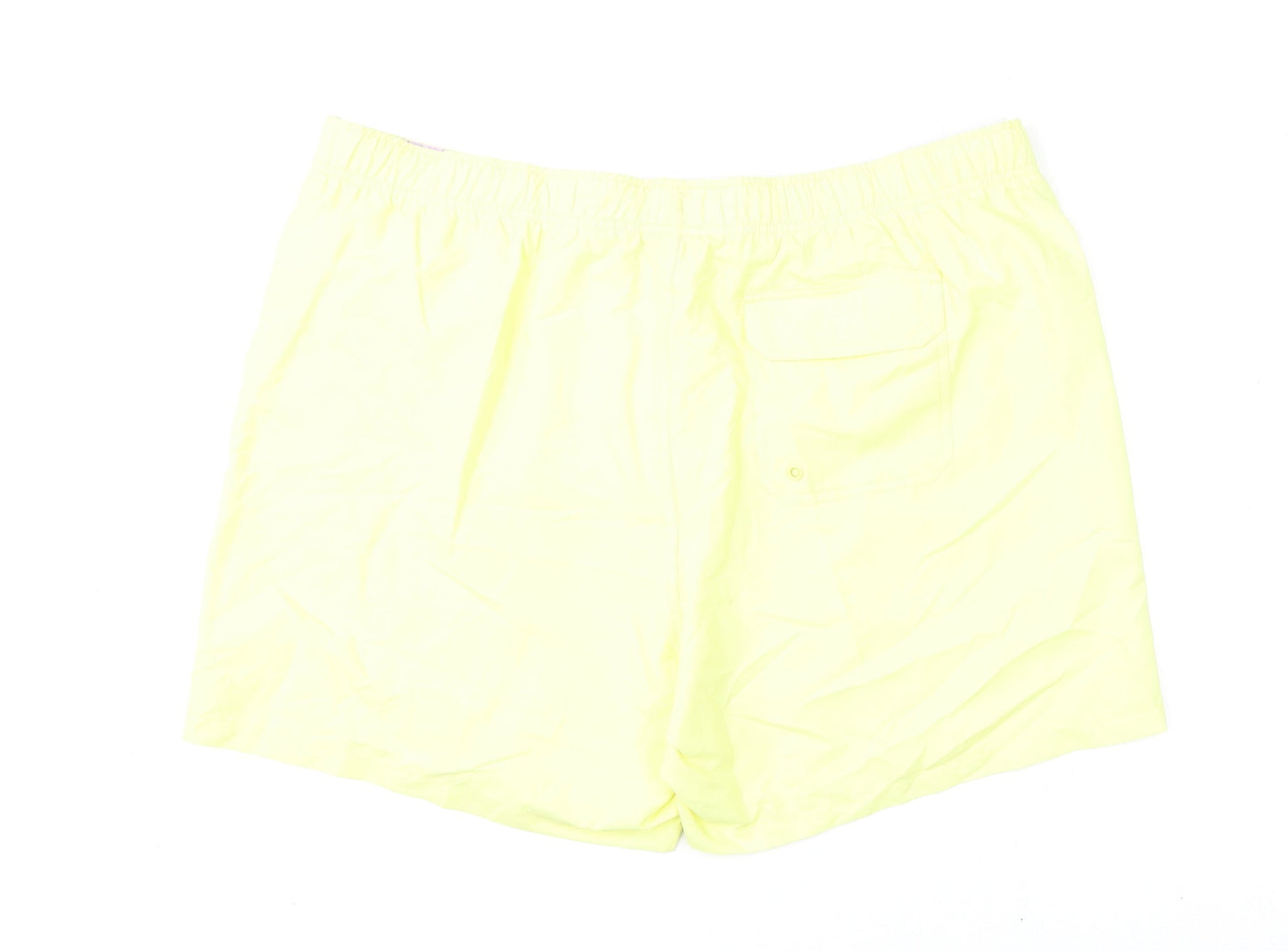 Marks and Spencer Mens Yellow Polyester Bermuda Shorts Size 2XL L6 in Regular Drawstring