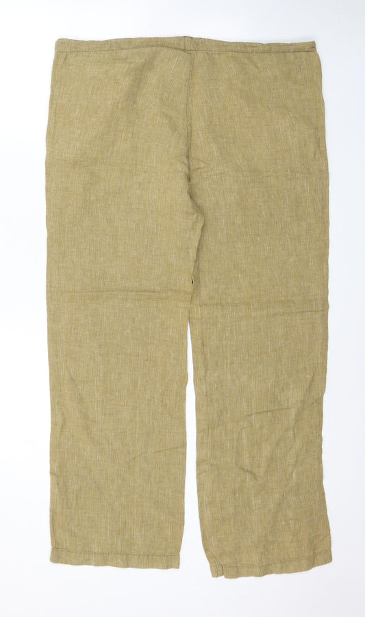 Dorm Womens Beige Polyester Trousers Size 38 in L28 in Regular Drawstring